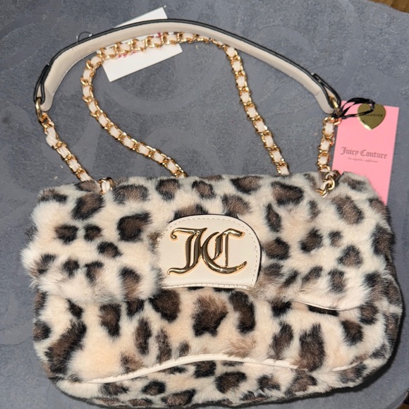 Juicy Couture Leopard Print Bag with Gold Accents - Picture 1 of 4